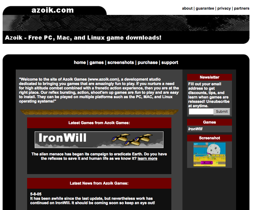 Ironwill website screenshot